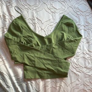 Green Foliage Align Long Sleeve Shirt - Size 2